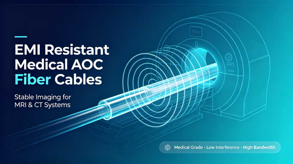 EMI Resistant Medical AOC Fiber Cables for MRI & CT Imaging